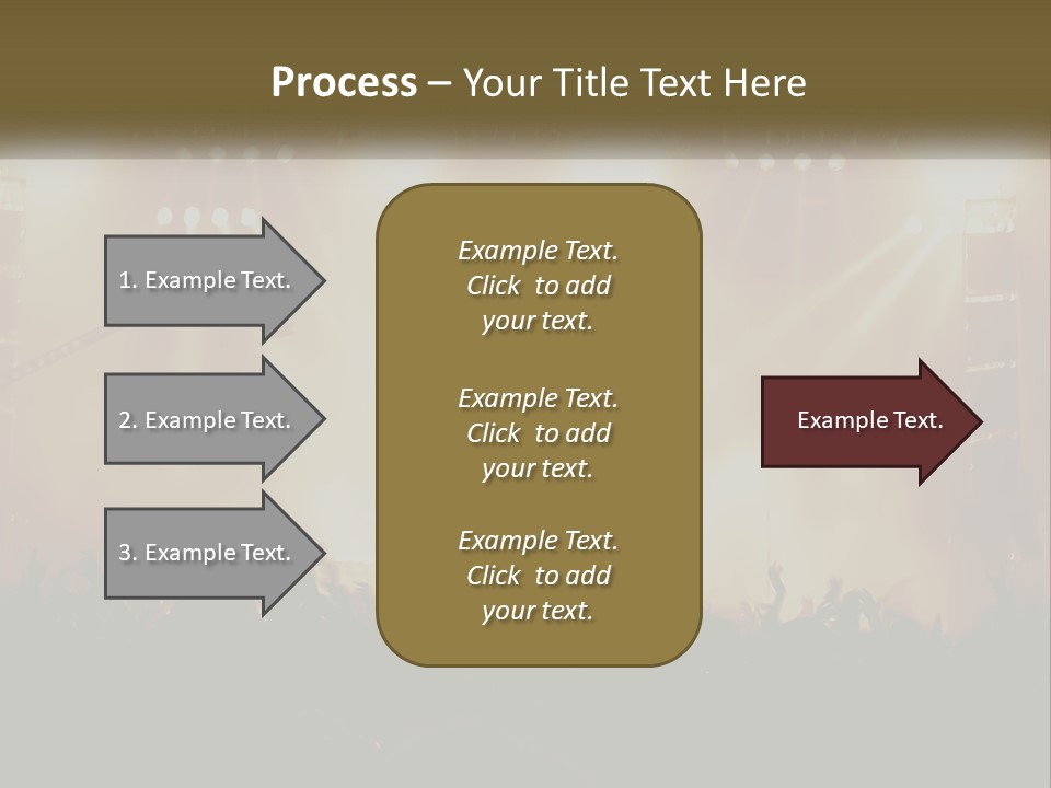 A Concert Stage With Bright Lights And Fans PowerPoint Template