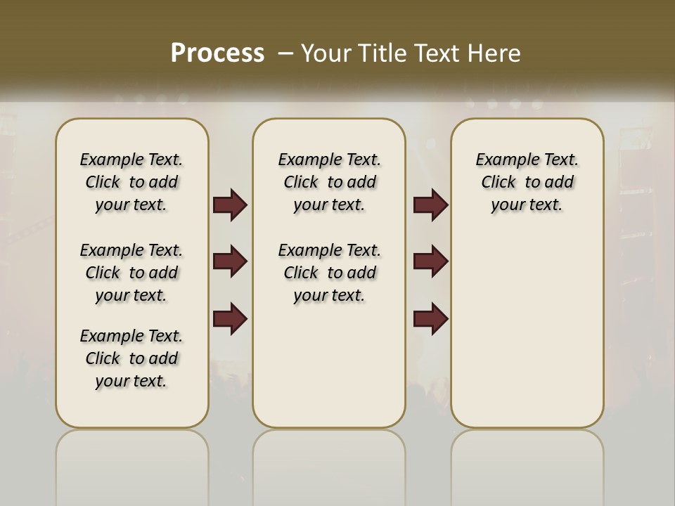 A Concert Stage With Bright Lights And Fans PowerPoint Template