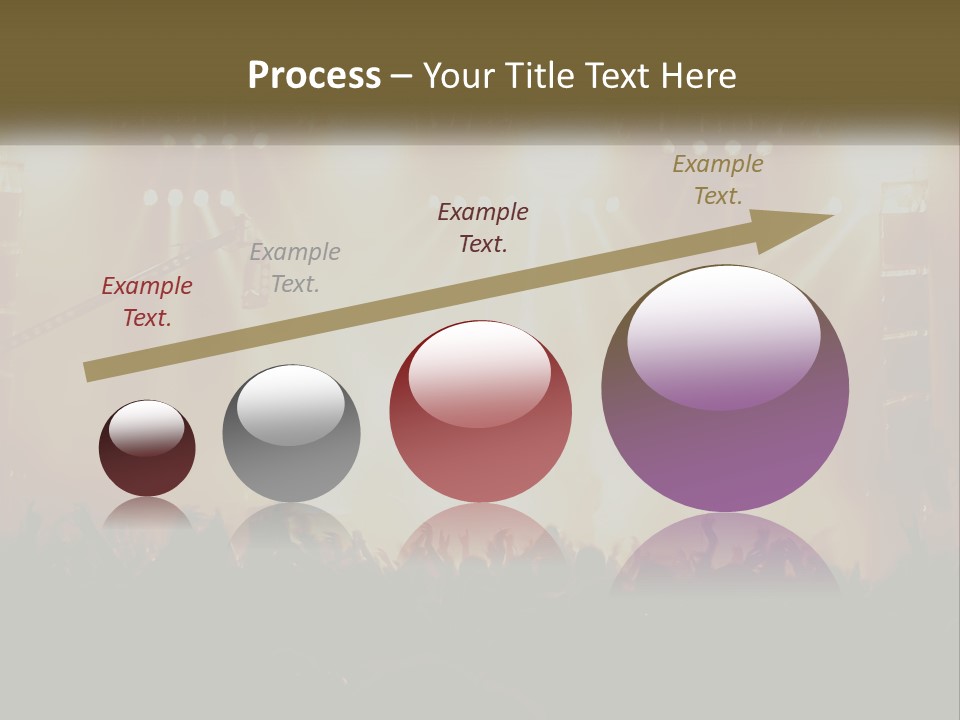 A Concert Stage With Bright Lights And Fans PowerPoint Template