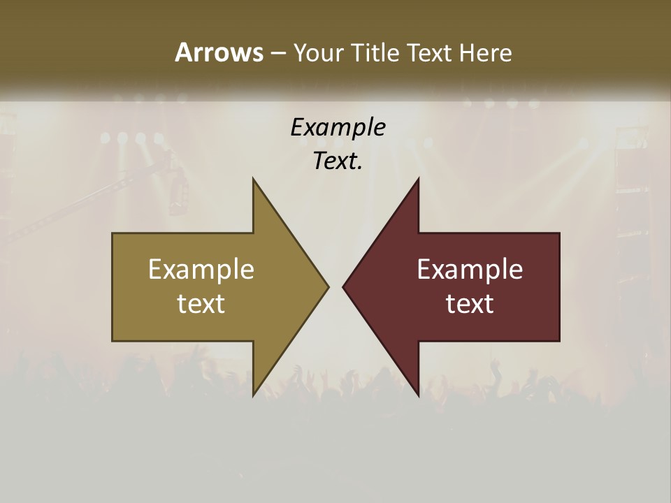 A Concert Stage With Bright Lights And Fans PowerPoint Template