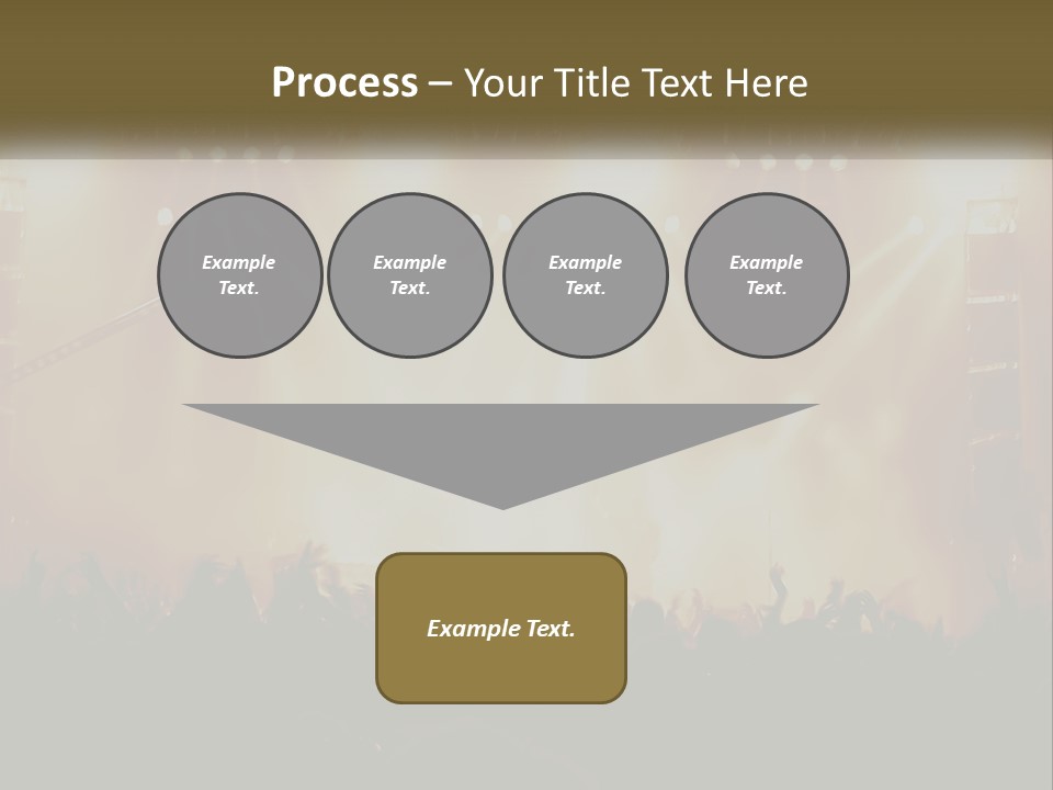 A Concert Stage With Bright Lights And Fans PowerPoint Template