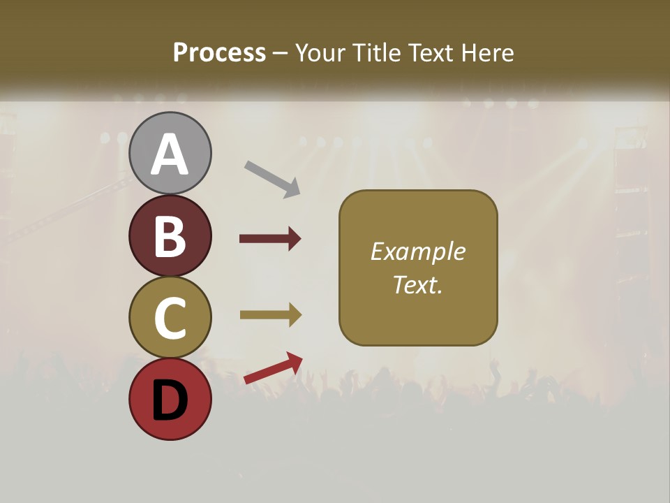 A Concert Stage With Bright Lights And Fans PowerPoint Template