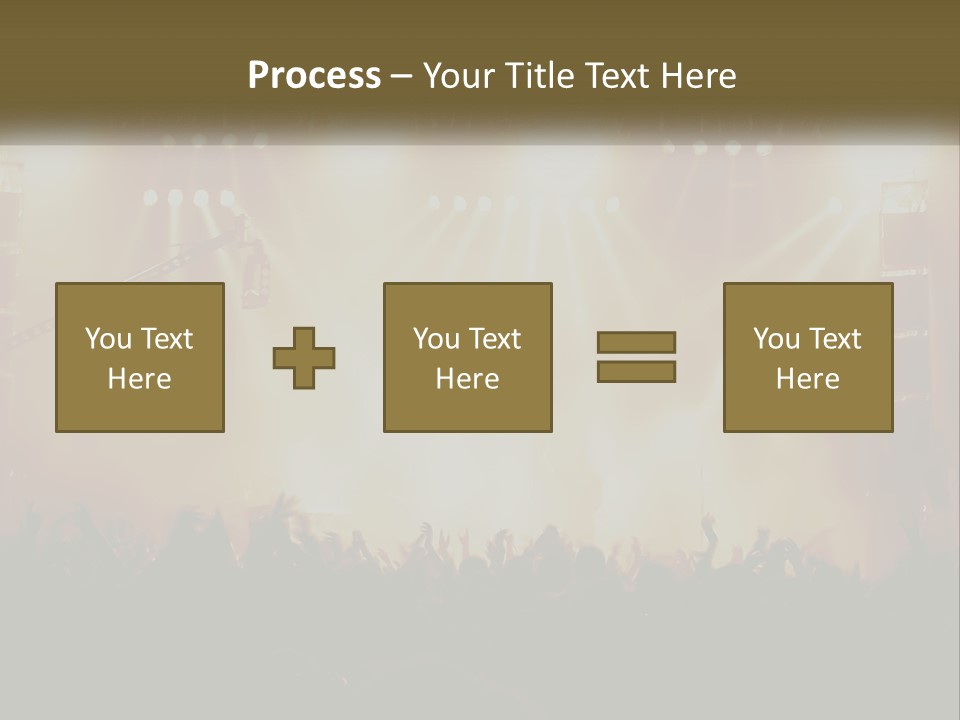 A Concert Stage With Bright Lights And Fans PowerPoint Template