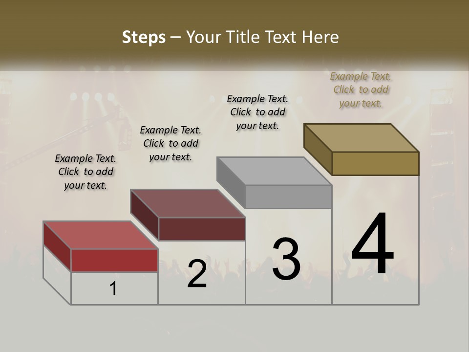 A Concert Stage With Bright Lights And Fans PowerPoint Template