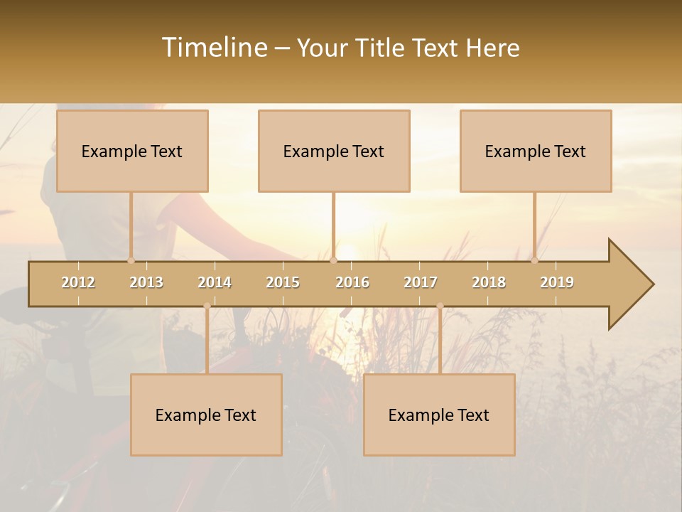 A Woman Riding A Bike Near The Ocean At Sunset PowerPoint Template