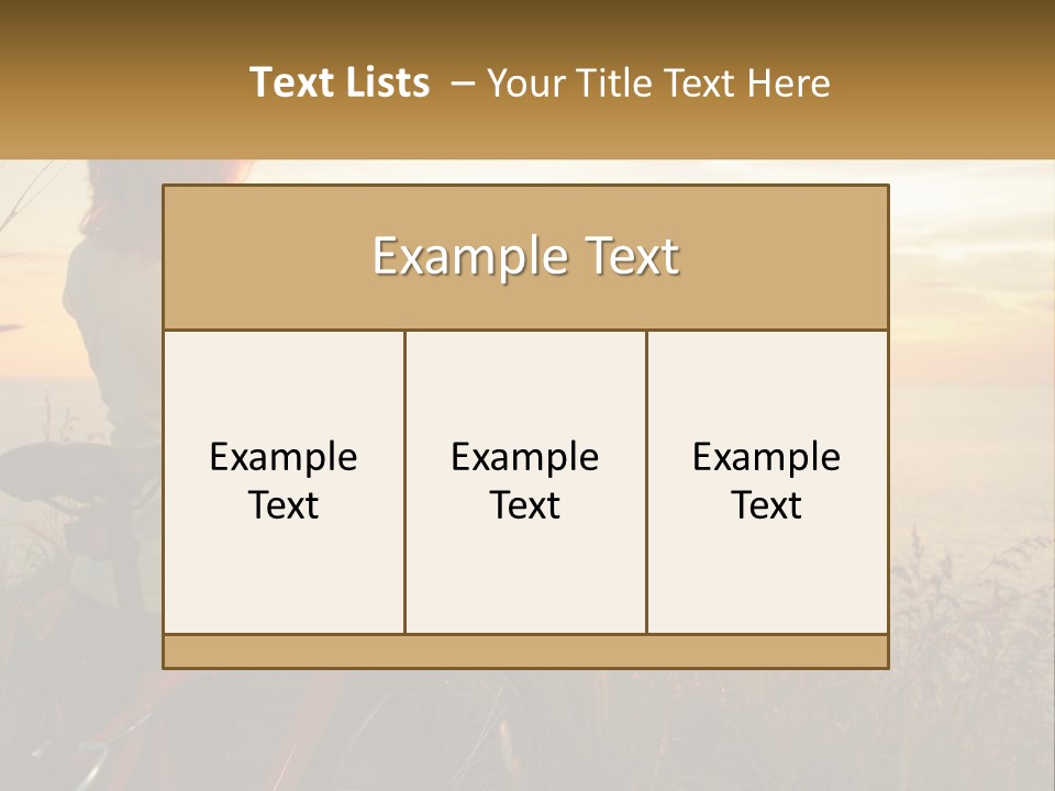A Woman Riding A Bike Near The Ocean At Sunset PowerPoint Template