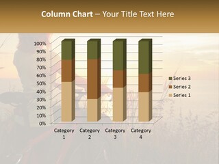 A Woman Riding A Bike Near The Ocean At Sunset PowerPoint Template