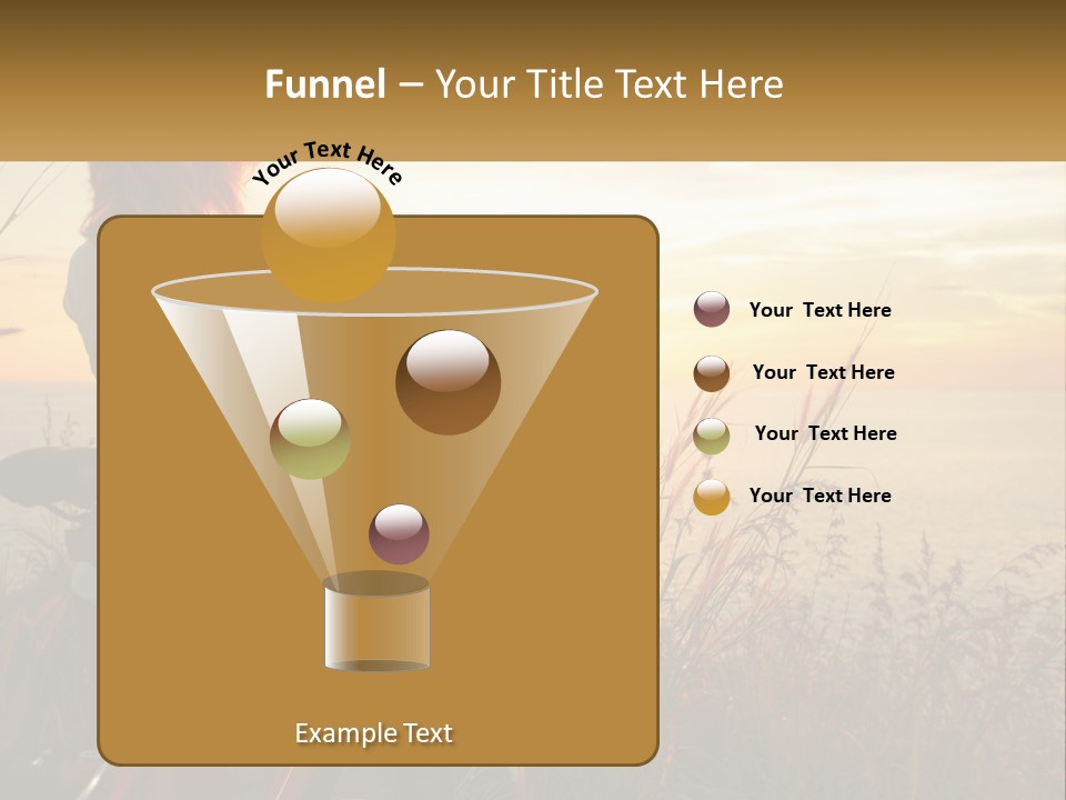 A Woman Riding A Bike Near The Ocean At Sunset PowerPoint Template