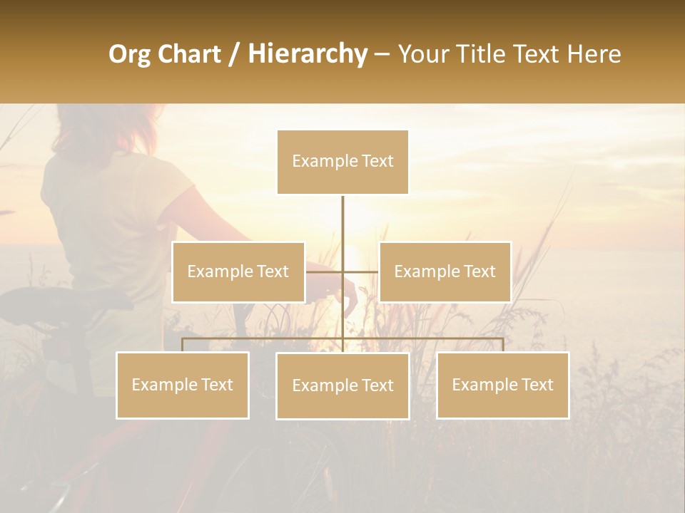 A Woman Riding A Bike Near The Ocean At Sunset PowerPoint Template
