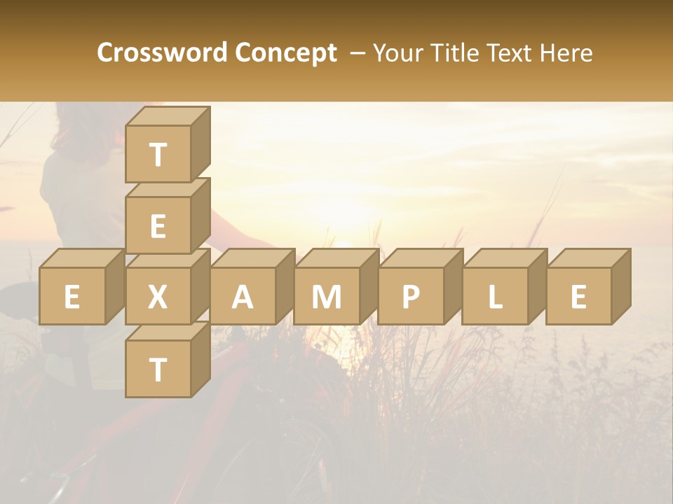 A Woman Riding A Bike Near The Ocean At Sunset PowerPoint Template