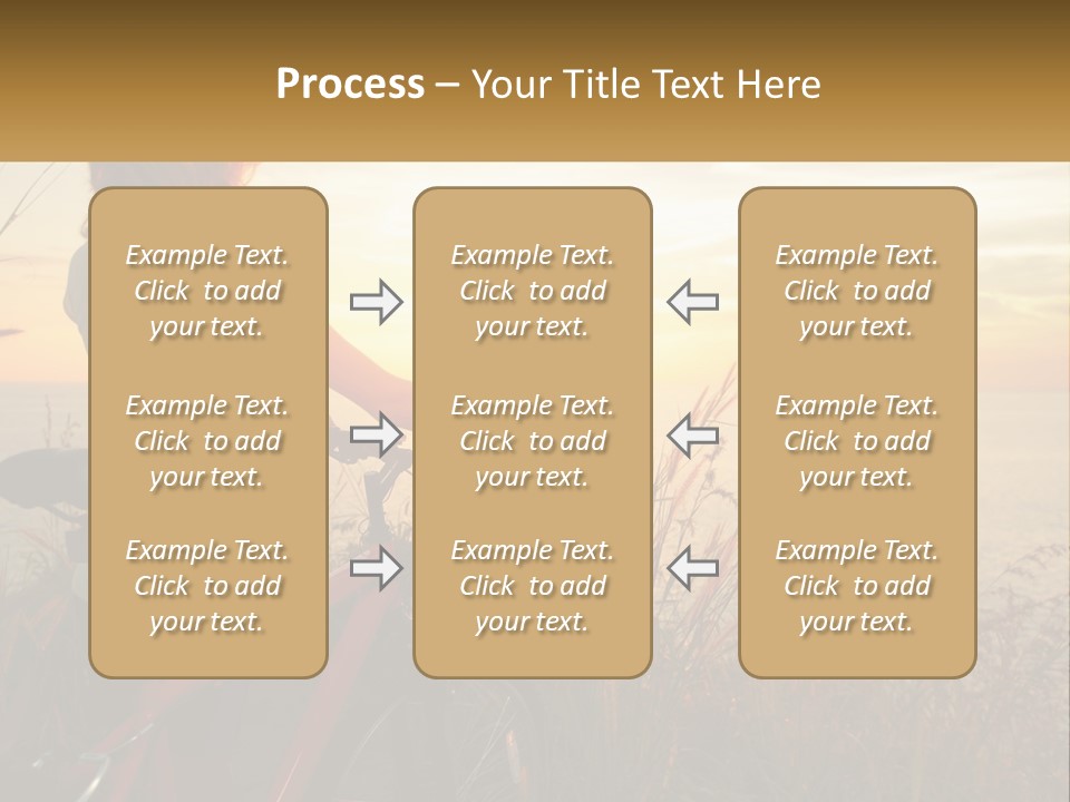 A Woman Riding A Bike Near The Ocean At Sunset PowerPoint Template