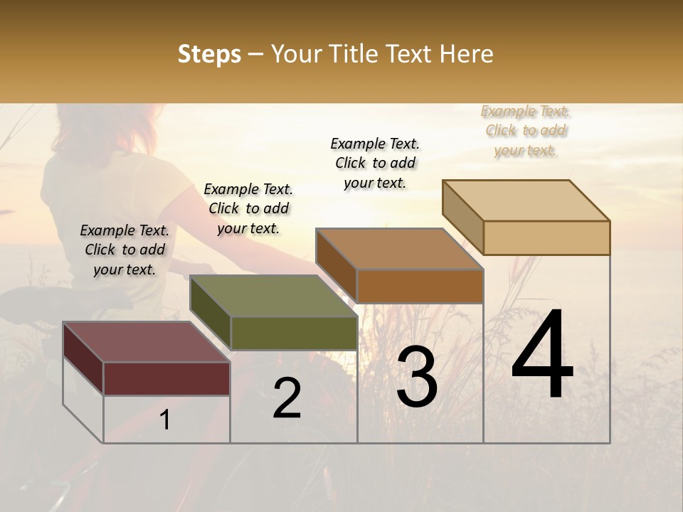 A Woman Riding A Bike Near The Ocean At Sunset PowerPoint Template