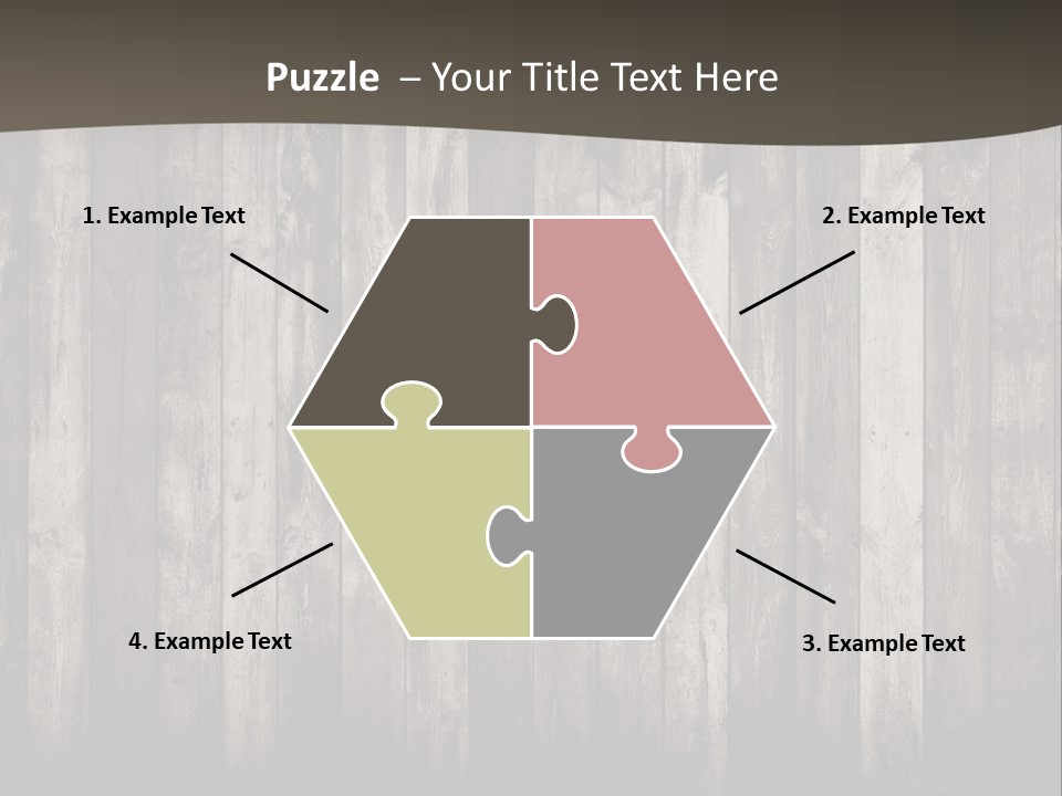 A Wooden Wall With A Black And White Background PowerPoint Template