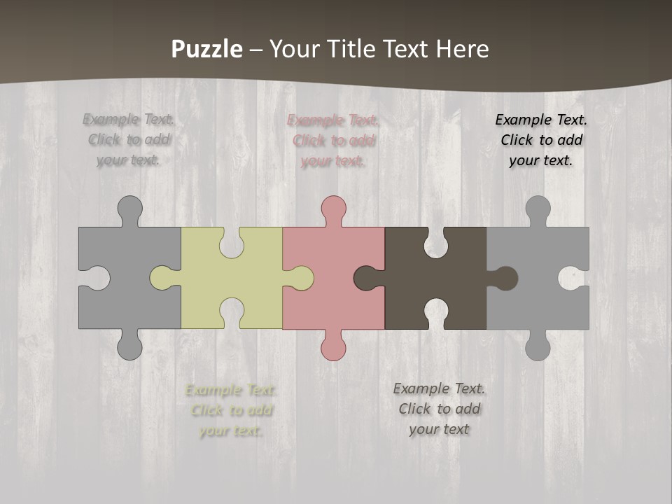 A Wooden Wall With A Black And White Background PowerPoint Template