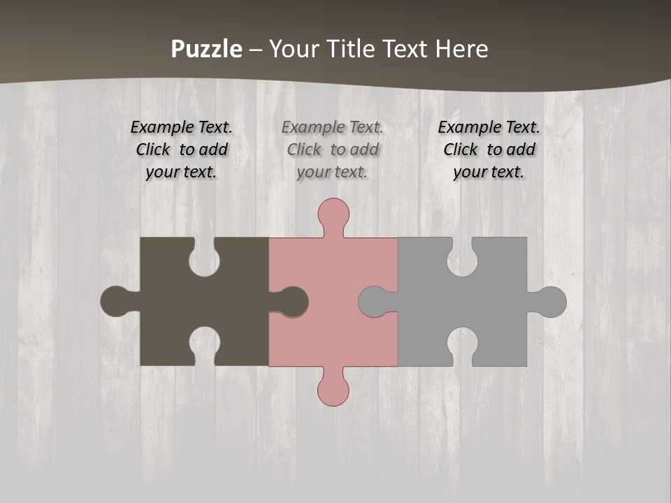 A Wooden Wall With A Black And White Background PowerPoint Template