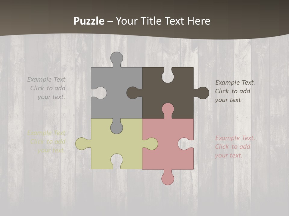 A Wooden Wall With A Black And White Background PowerPoint Template