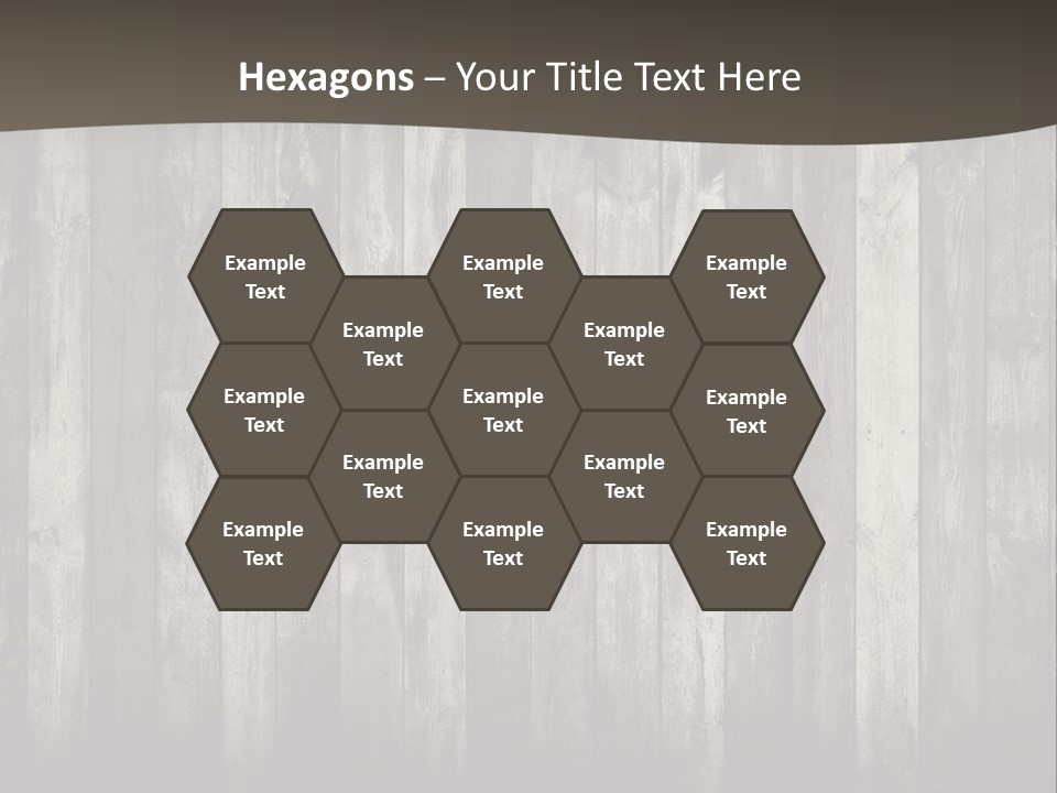 A Wooden Wall With A Black And White Background PowerPoint Template