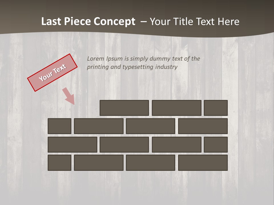 A Wooden Wall With A Black And White Background PowerPoint Template
