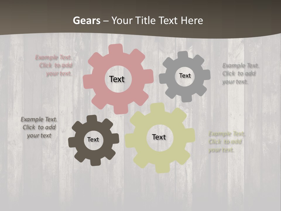 A Wooden Wall With A Black And White Background PowerPoint Template