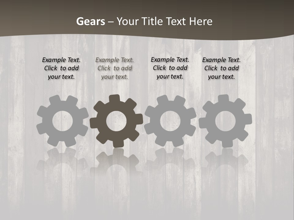 A Wooden Wall With A Black And White Background PowerPoint Template