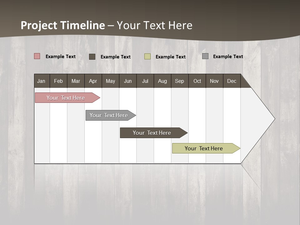 A Wooden Wall With A Black And White Background PowerPoint Template
