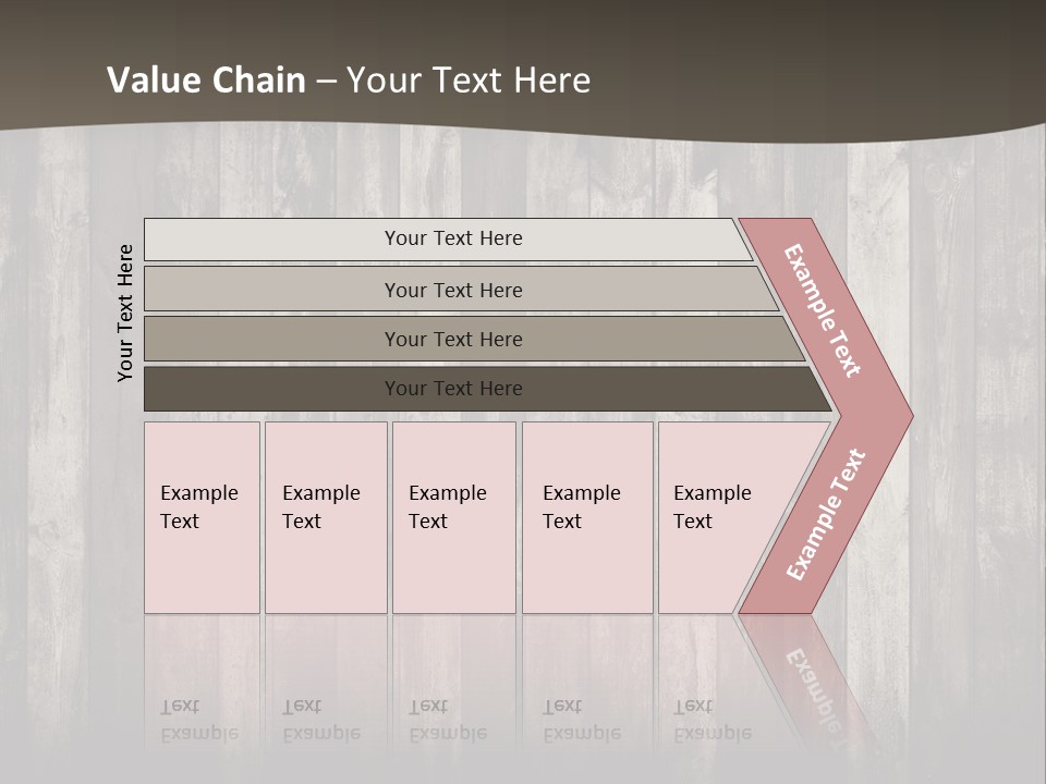 A Wooden Wall With A Black And White Background PowerPoint Template