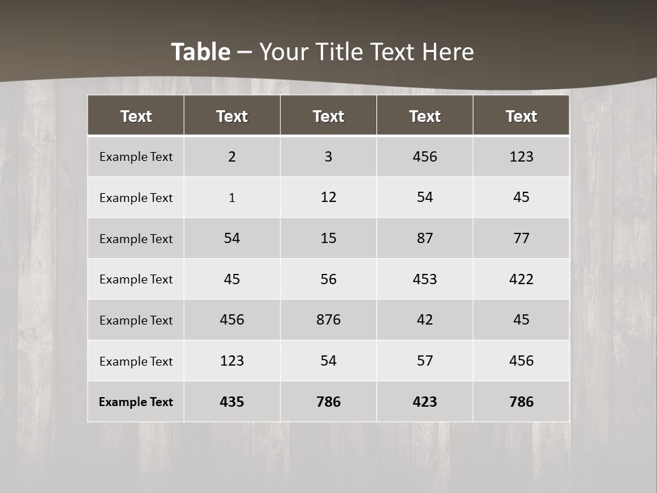 A Wooden Wall With A Black And White Background PowerPoint Template