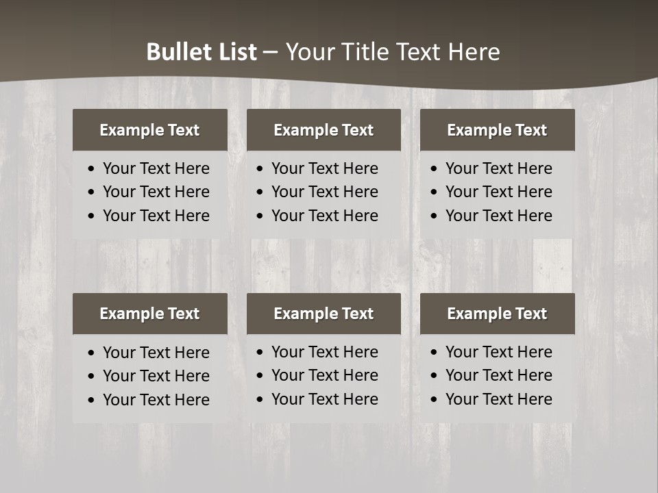 A Wooden Wall With A Black And White Background PowerPoint Template