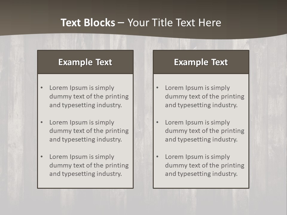 A Wooden Wall With A Black And White Background PowerPoint Template