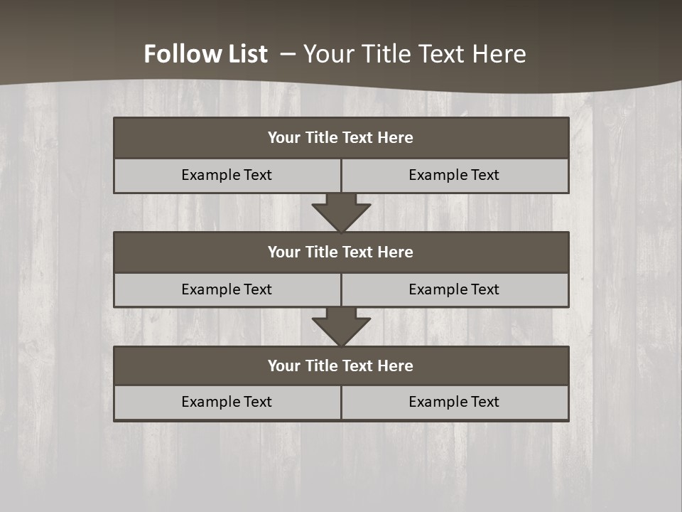 A Wooden Wall With A Black And White Background PowerPoint Template