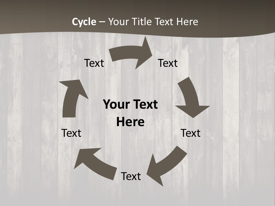 A Wooden Wall With A Black And White Background PowerPoint Template