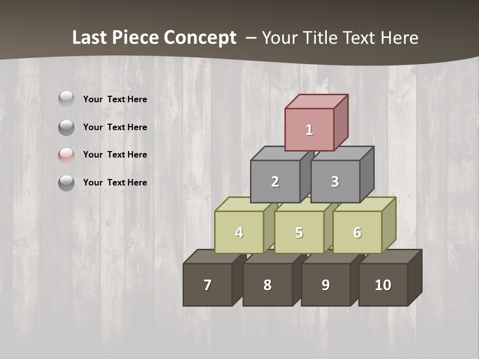 A Wooden Wall With A Black And White Background PowerPoint Template