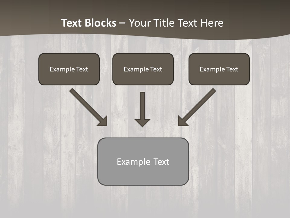 A Wooden Wall With A Black And White Background PowerPoint Template