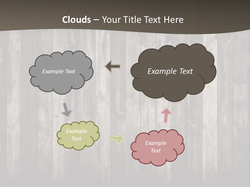 A Wooden Wall With A Black And White Background PowerPoint Template