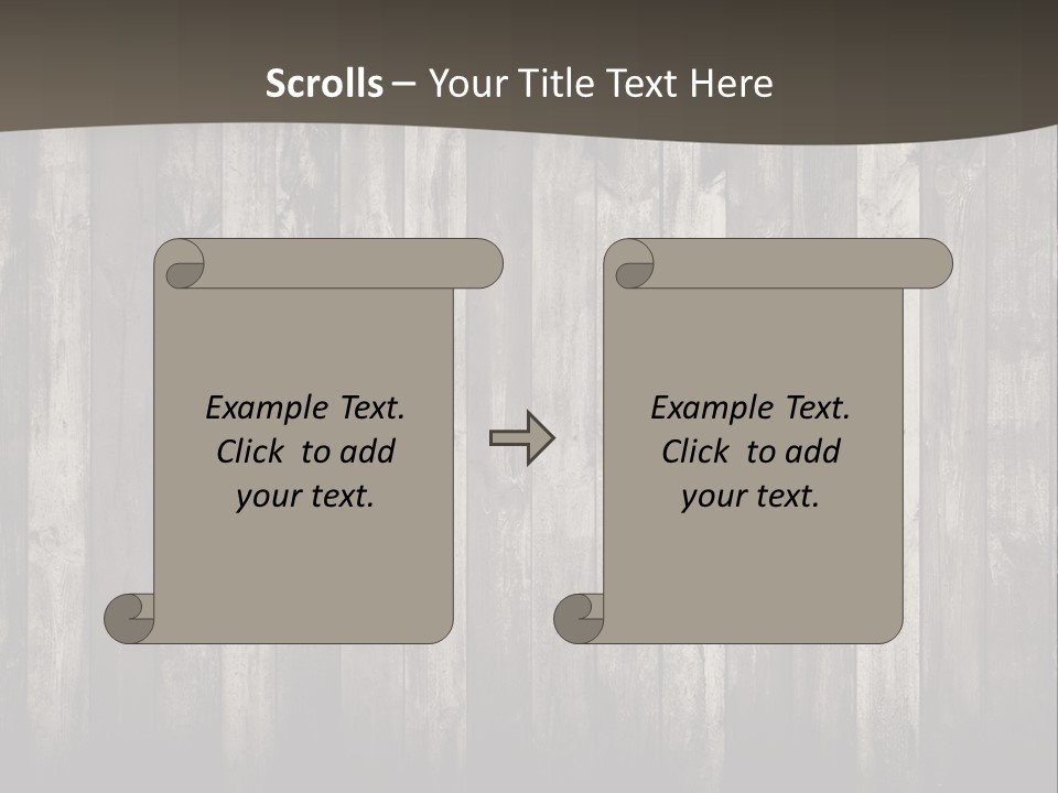 A Wooden Wall With A Black And White Background PowerPoint Template