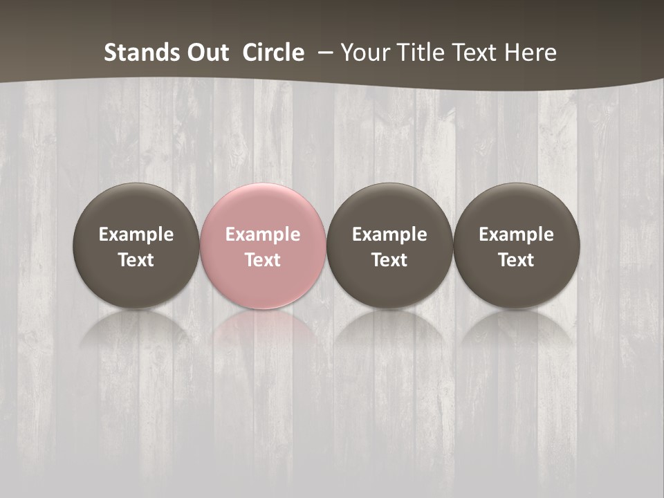 A Wooden Wall With A Black And White Background PowerPoint Template