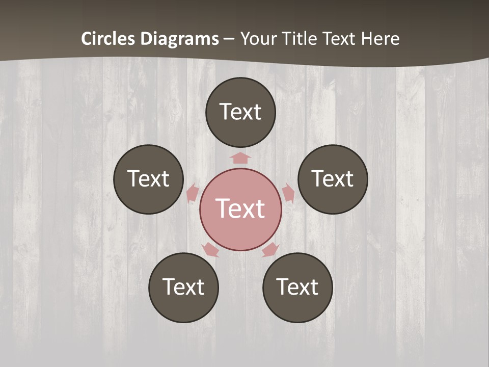 A Wooden Wall With A Black And White Background PowerPoint Template