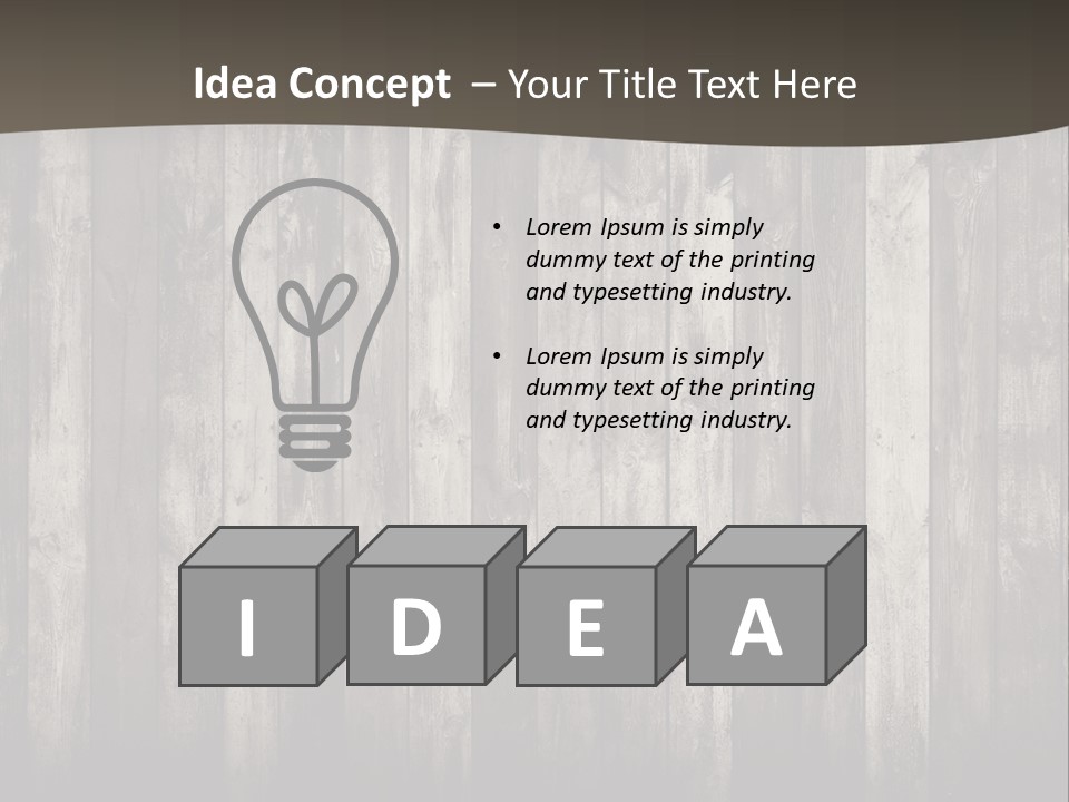 A Wooden Wall With A Black And White Background PowerPoint Template