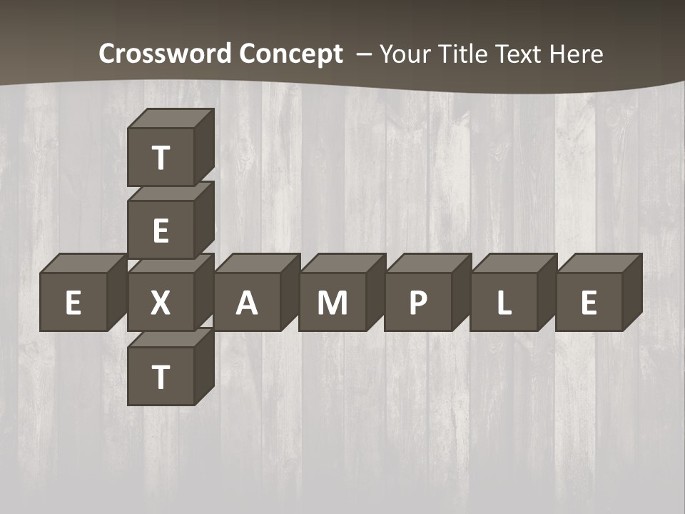 A Wooden Wall With A Black And White Background PowerPoint Template