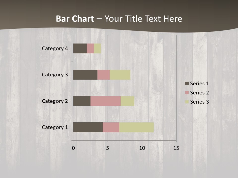A Wooden Wall With A Black And White Background PowerPoint Template