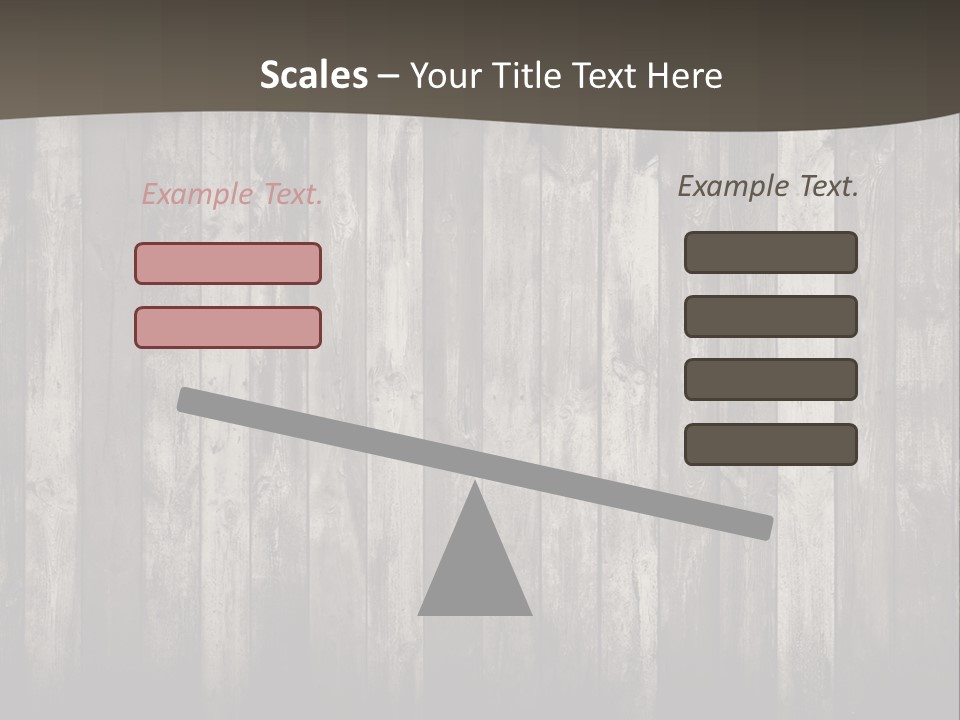 A Wooden Wall With A Black And White Background PowerPoint Template