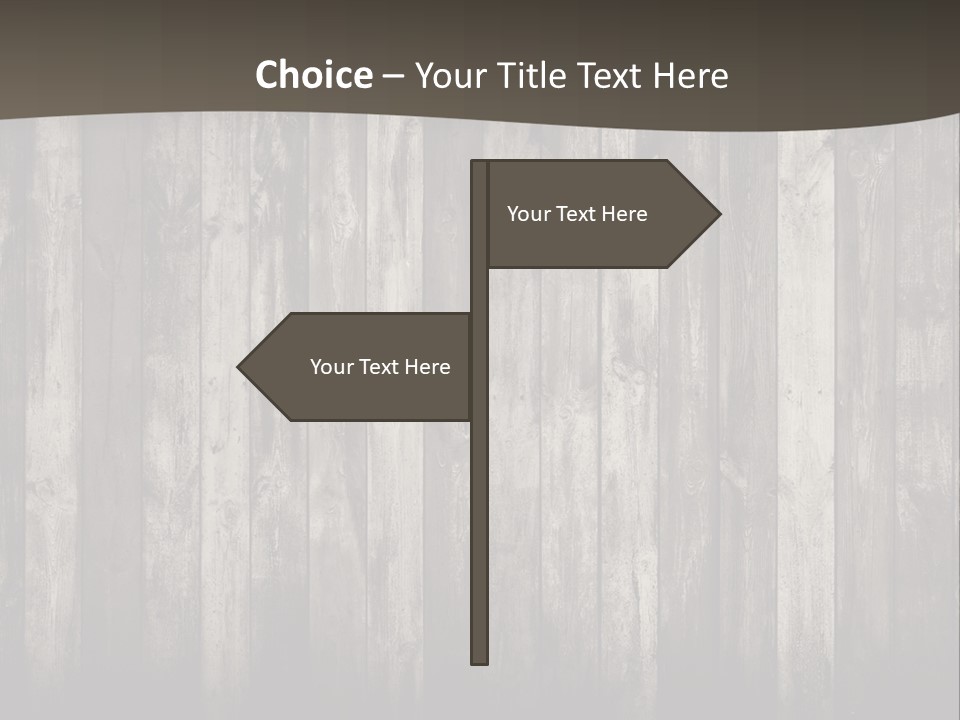 A Wooden Wall With A Black And White Background PowerPoint Template