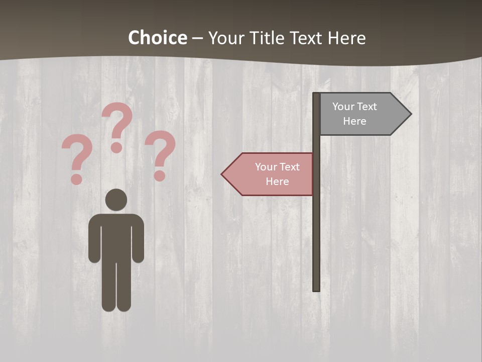 A Wooden Wall With A Black And White Background PowerPoint Template