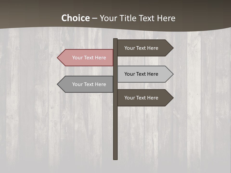 A Wooden Wall With A Black And White Background PowerPoint Template