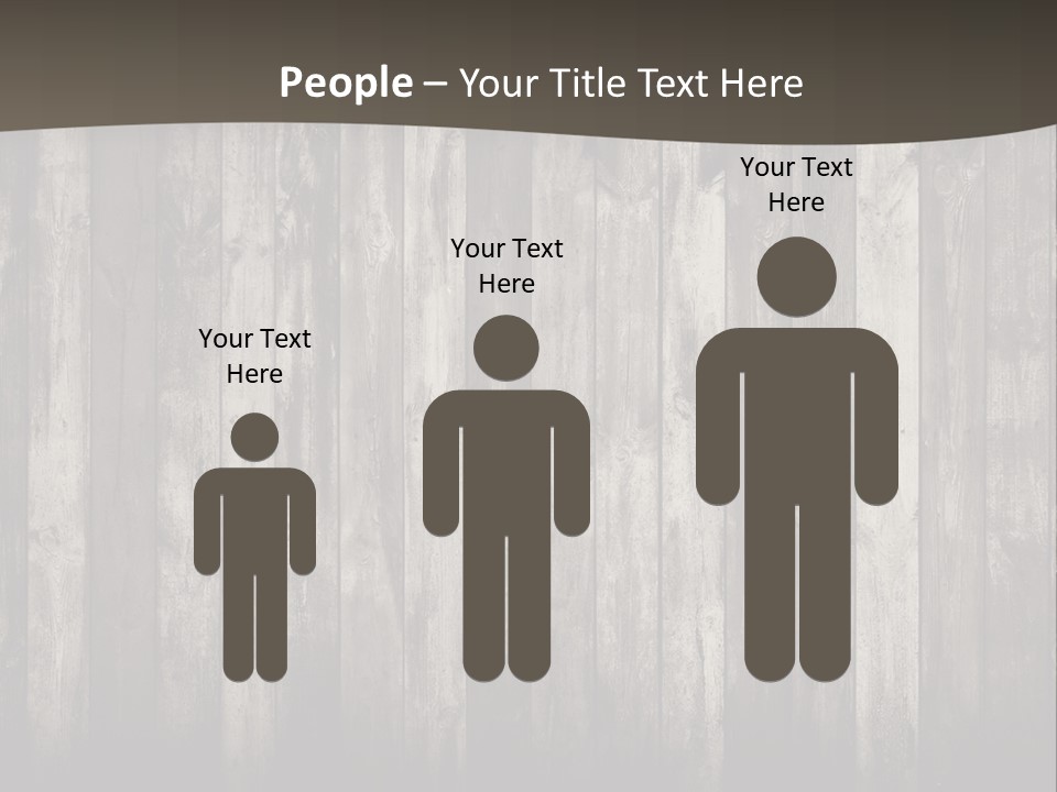 A Wooden Wall With A Black And White Background PowerPoint Template