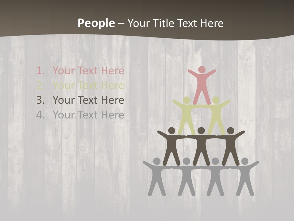 A Wooden Wall With A Black And White Background PowerPoint Template