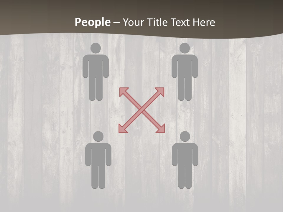 A Wooden Wall With A Black And White Background PowerPoint Template