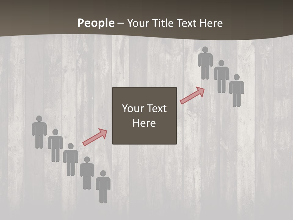 A Wooden Wall With A Black And White Background PowerPoint Template