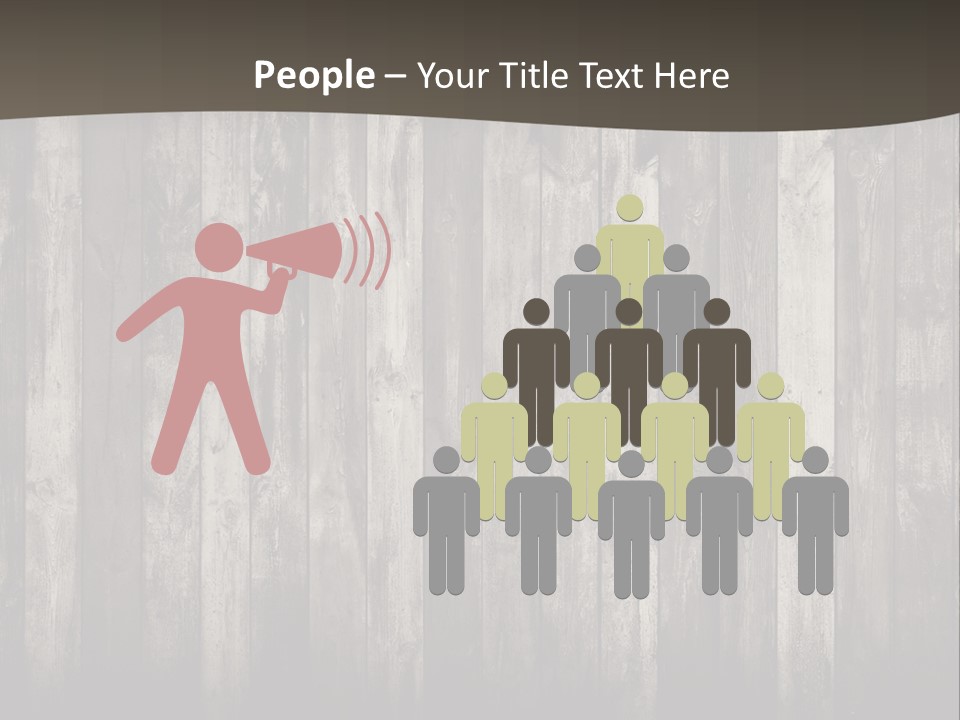 A Wooden Wall With A Black And White Background PowerPoint Template