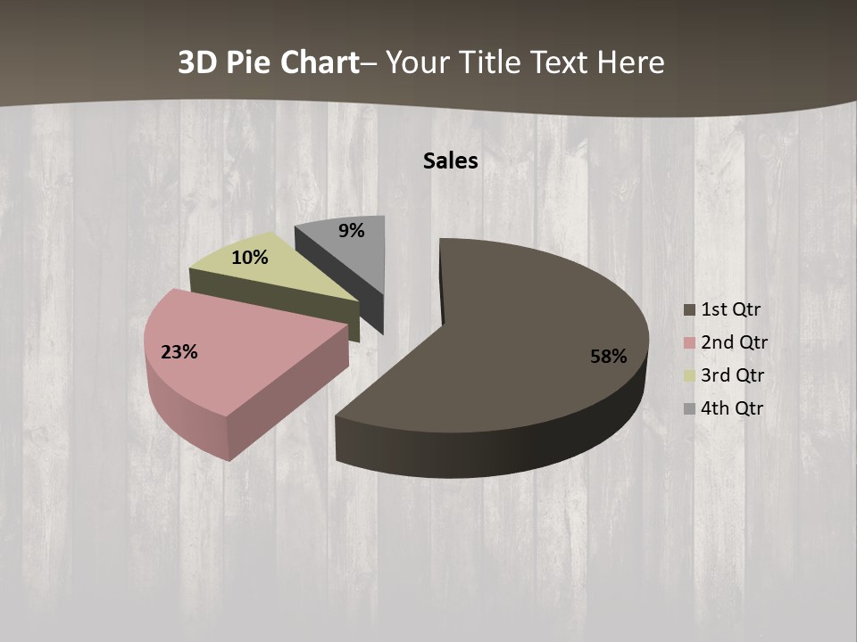A Wooden Wall With A Black And White Background PowerPoint Template